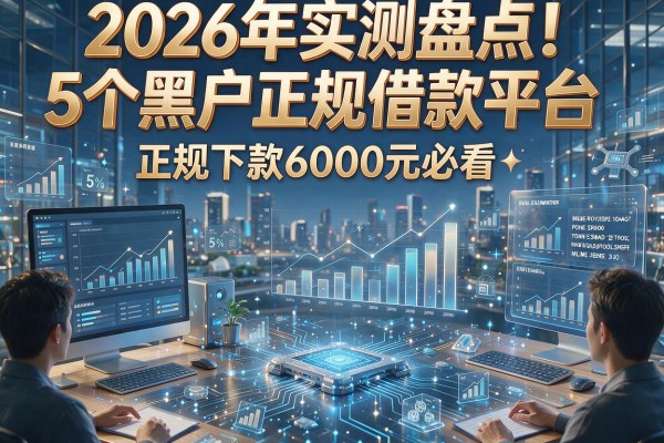 2026年实测盘点!5个黑户正规借款平台,正规下款6000元必看