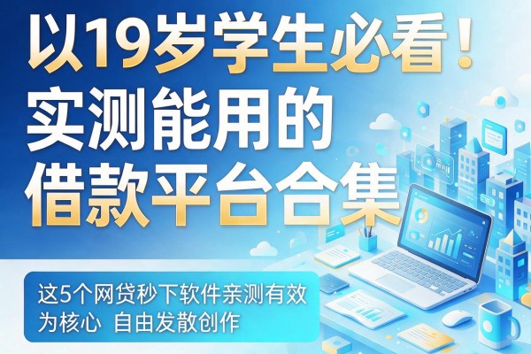 19岁学生必看！实测能用的借款平台合集，这5个网贷秒下软件亲测有效