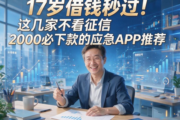 17岁借钱秒过!这几家不看征信、2000必下款的应急APP推荐