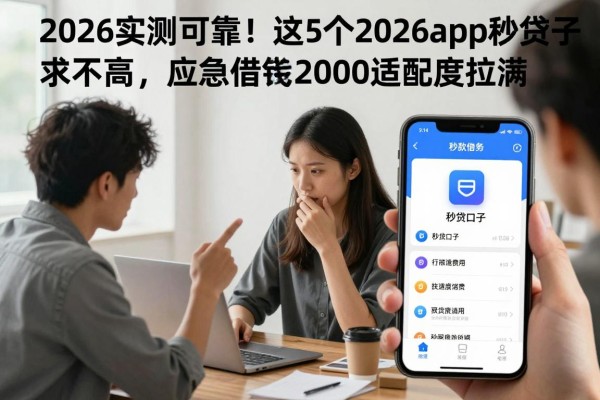 2026实测可靠！这5个2026app秒贷口子要求不高，应急借款2000适配度拉满