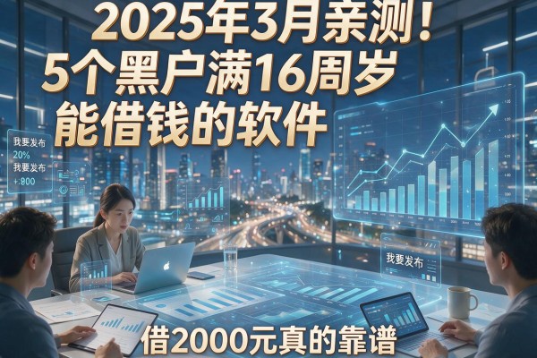 2025年3月亲测！5个黑户满16周岁能借钱的软件，借2000元真的靠谱！