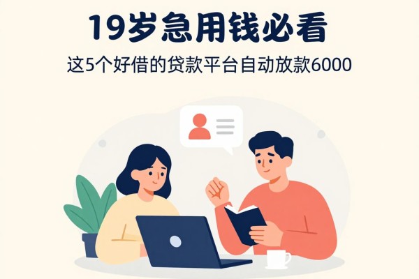 19岁急用钱必看!这5个好借的贷款平台自动放款6000,征信要求不高