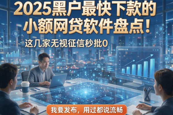 2025黑户最快下款的小额网贷软件盘点！这几家无视征信秒批0，用过都说流畅