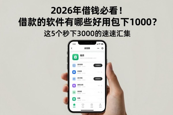 2026年借钱必看!借款的软件有哪些好用包下1000?这5个秒下3000的速速汇集