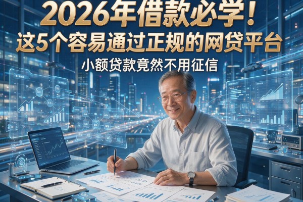 2026年借款必学!这5个容易通过正规的网贷平台,小额贷款竟然不用征信?