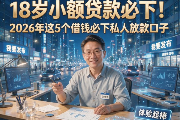 18岁小额贷款必下！2026年这5个借钱必下私人放款口子，体验超棒