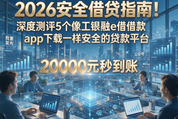 2026安全借贷指南!深度测评5个像工银融e借借款app下载一样安全的贷款平台,20000元秒到账