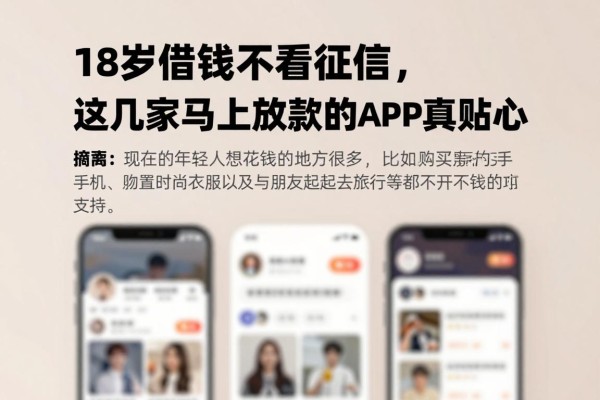 18岁借钱不看征信,这几家马上放款的APP真贴心