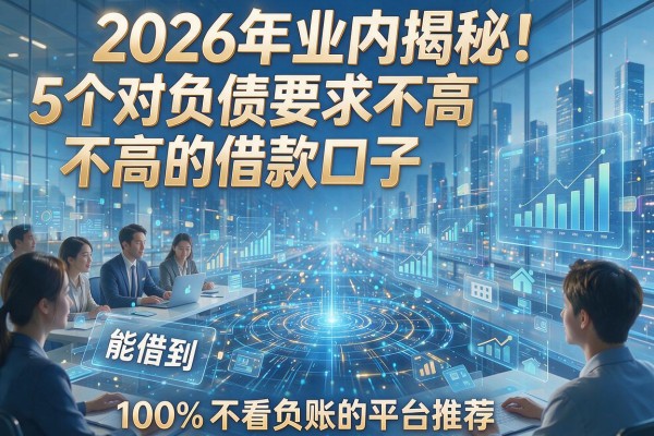 2026年业内揭秘！5个对负债要求不高的借款口子，100%能借到且不看负账的平台推荐