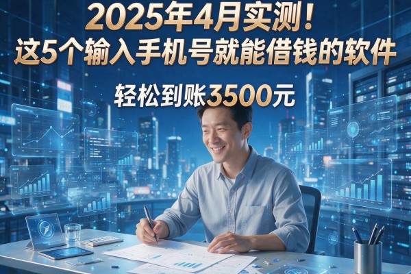 2025年4月实测！这5个输入手机号就能借钱的软件，轻松到账3500元