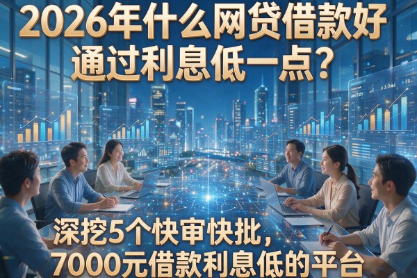 2026年什么网贷借款好通过利息低一点?深挖5个快审快批、7000元借款利息低的平台