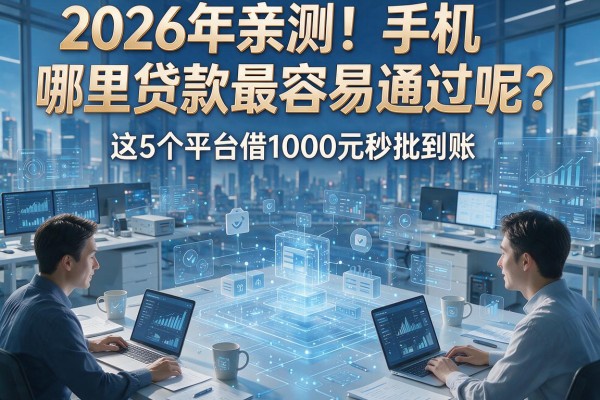 2026年亲测!手机哪里贷款最容易通过呢?这5个平台借1000元秒批到账