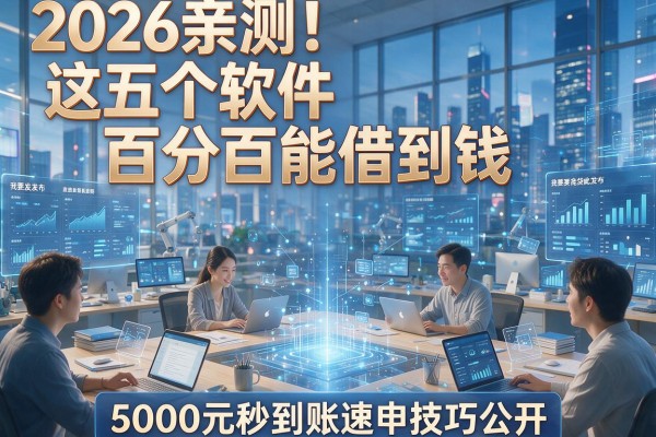 2026亲测!这五个软件百分百能借到钱,5000元秒到账速申技巧公开