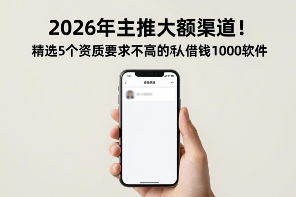 2026年主推大额渠道!私人借贷款加微信,精选5个资质要求不高的私人借钱1000软件