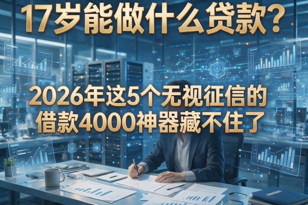 17岁能做什么贷款?2026年这5个无视征信的借款4000神器藏不住了