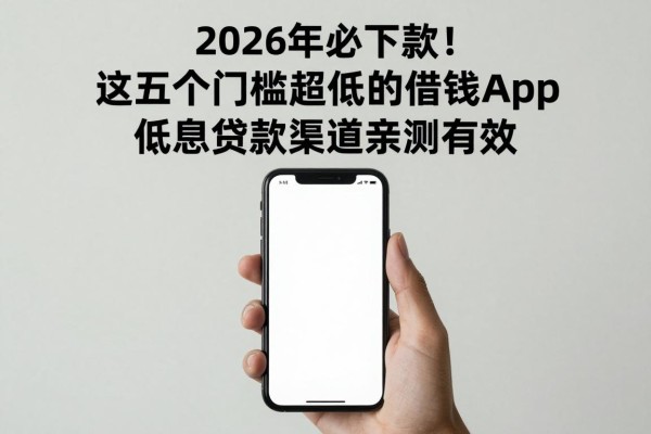 2026年必下款!这五个门槛超低的借钱app,低息贷款渠道亲测有效