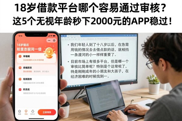 18岁借款平台哪个容易通过审核？这5个无视年龄秒下2000元的APP稳过！
