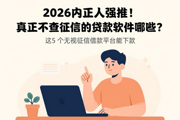 2026内行人强推！真正不查征信的贷款软件有哪些？这5个无视征信借款平台能下款
