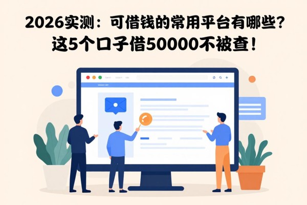 2026实测:可借钱的常用平台有哪些?这5个口子借50000不被查!