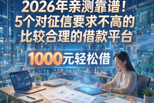 2026年亲测靠谱！5个对征信要求不高的比较合理的借款平台，1000元轻松借