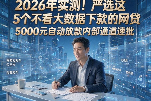 2026年实测!严选这5个不看大数据下款的网贷,5000元自动放款内部通道速批