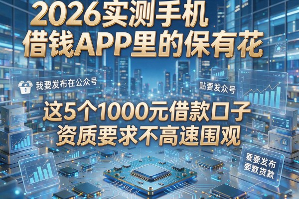 2026实测手机借钱APP里的保有花，这5个1000元借款口子资质要求不高速围观