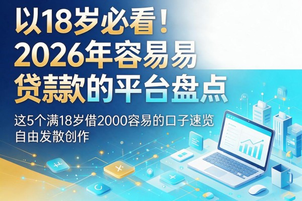 18岁必看!2026年容易贷款的平台盘点,这5个满18岁借2000容易的口子速览