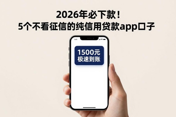 2026年必下款!5个不看征信的纯信用贷款app口子,1500元极速到账