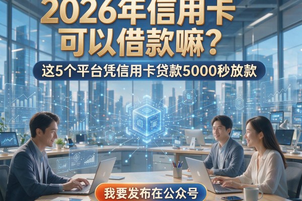 2026年信用卡可以借款嘛?这5个平台凭信用卡贷款5000秒放款!