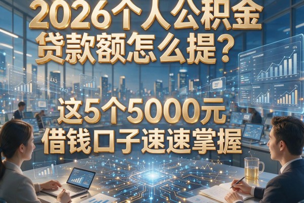 2026个人公积金贷款额怎么提?这5个5000元借钱口子速速掌握!