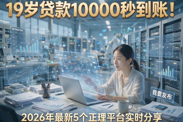 19岁贷款10000秒到账！2026年最新5个正规平台实时分享