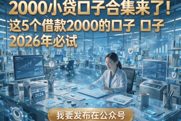 2000小贷口子合集来了!这5个借款2000的口子2026年必试