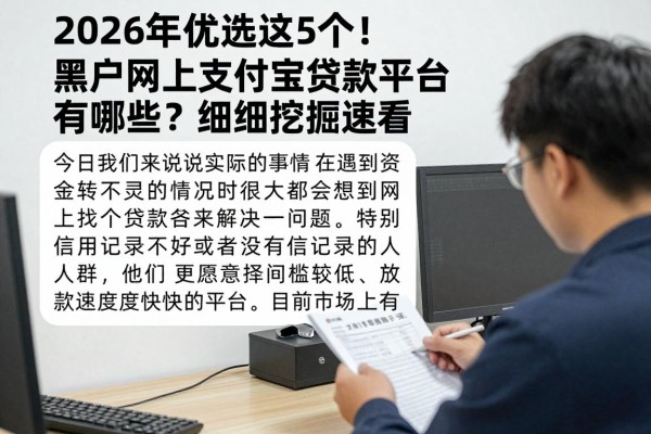 2026年优选这5个!黑户网上支付宝贷款平台有哪些?细致挖掘速看