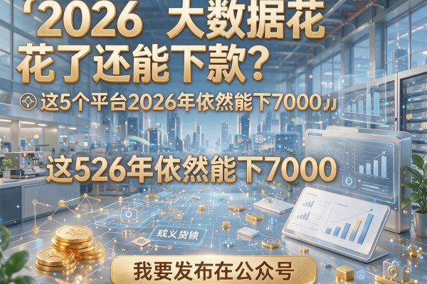 2026大数据花了还能下款?这5个平台2026年依然能下7000!