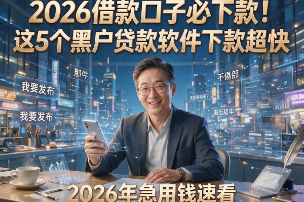 2026借款口子必下款!这5个黑户贷款软件下款超快,2026年急用钱速看