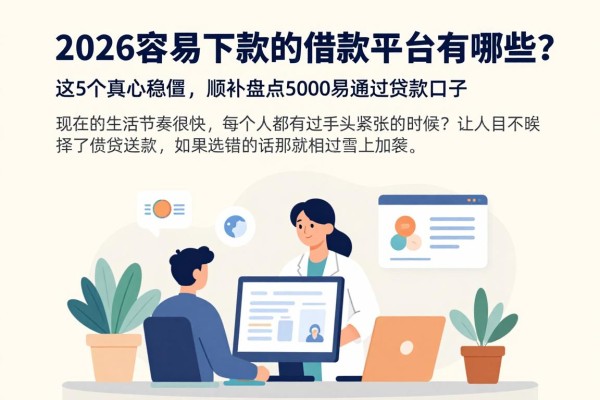 2026容易下款的借款平台有哪些？这5个真心稳妥，顺便盘点5000易通过贷款口子