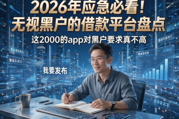 2026年应急必看！无视黑户的借款平台盘点，这2000的app对黑户要求真不高