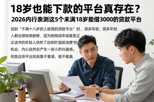 18岁也能下款的平台真存在？2026内行亲测这5个未满18岁能借3000的贷款平台