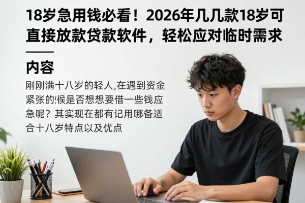 18岁急用钱必看!2026年这几款18岁可直接放款的贷款软件,轻松应对临时需求