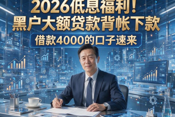2026低息福利！黑户大额贷款背帐下款，借款4000的口子速来！