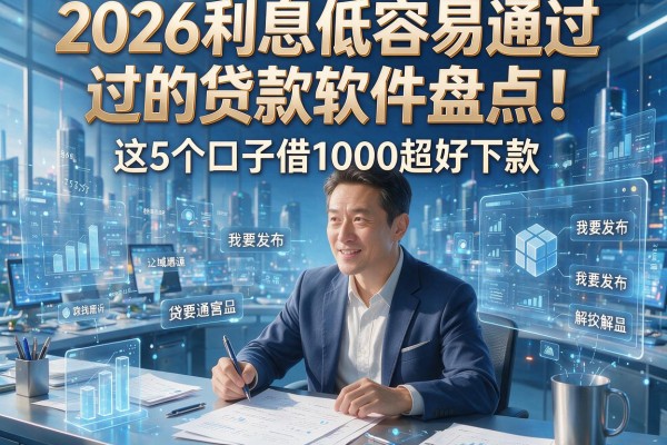 2026利息低容易通过的贷款软件盘点!这5个口子借1000超好下款