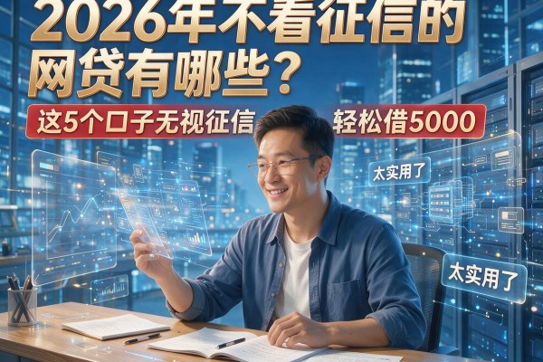 2026年不看征信的网贷有哪些？这5个口子无视征信轻松借5000，太实用了