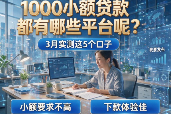 1000小额贷款都有哪些平台呢?3月实测这5个口子,小额要求不高、下款体验佳