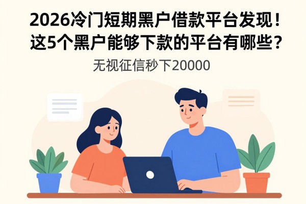 2026冷门短期黑户借款平台发现!这5个黑户能够下款的平台有哪些?无视征信秒下20000
