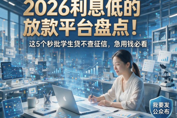 2026利息低的放款平台盘点!这5个秒批学生贷不查征信,急用钱必看