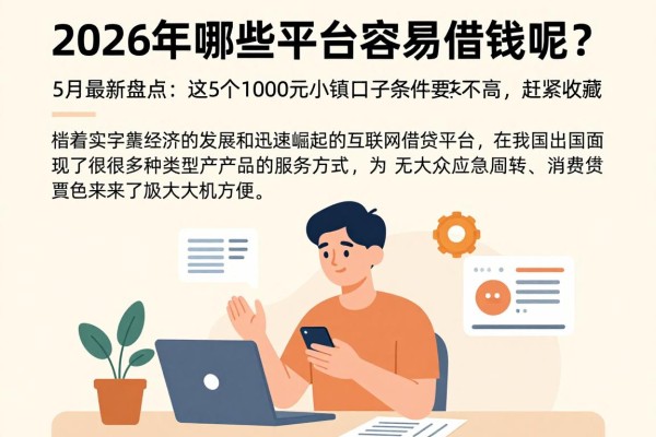 2026年哪些平台容易借钱呢?5月最新盘点:这5个1000元小额口子条件要求不高,赶紧收藏!