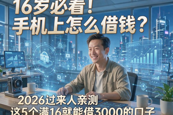 16岁必看!手机上怎么借钱?2026过来人亲测这5个满16就能借3000的口子