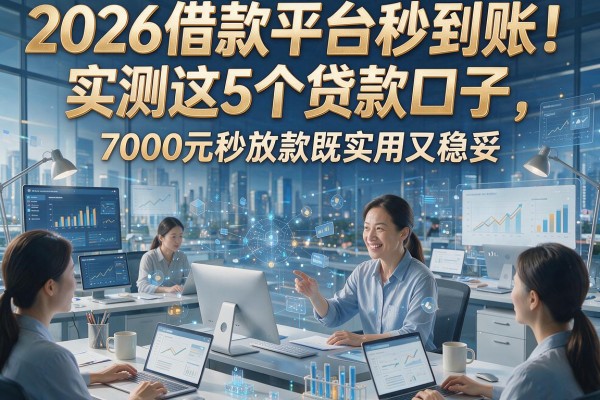 2026借款平台秒到账！实测这5个贷款口子，7000元秒放款既实用又稳妥