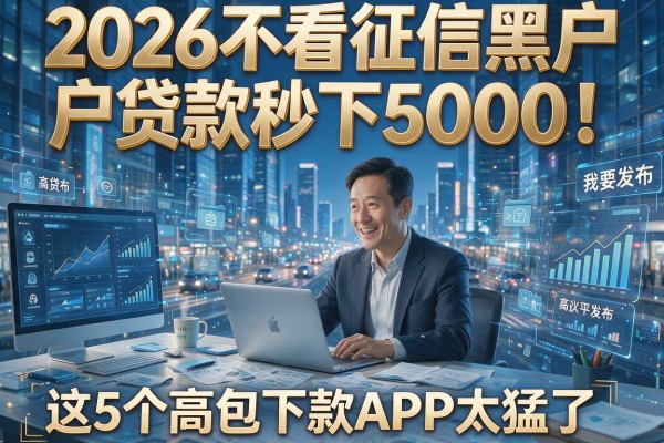 2026不看征信黑户贷款秒下5000！这5个高包下款APP太猛了