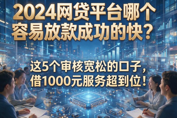 2024网贷平台哪个容易放款成功的快?这5个审核宽松的口子,借1000元服务超到位!